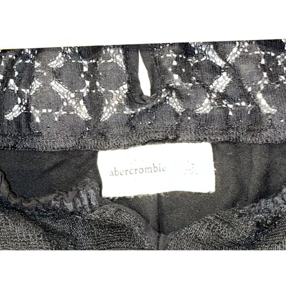 Abercrombie Black Lace Detailing & Floral Cuff Sleeves Women's Jumpsuit Size XL - Picture 7 of 9